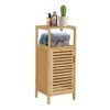 Kinbor Bamboo Bathroom Cabinet Floor Free Stand Storage Cabinet With Single Door Furniture Cabinet For Bathroom, Living Room, Bedroom -Moen Shop 41UVrCLcBhL