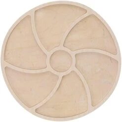 Welled Wood Surface, Pinwheel Shaped, 10" X 9.68", For Wooden Trays, Crafts And Decorations, Welled Center For Resin Design Or Paint - For Decoupage, Engraving, Wood Burning -Moen Shop 41V5fY8nZL. AC
