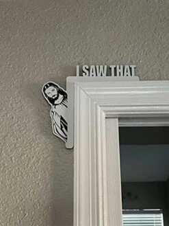 Jesus Door Frame I Saw That Jesus Sign I Saw Jesus Door Sit Decoration Christian Home Door Corner Decoration, Mirror Cabinet Chair Drawer Furniture -Moen Shop 41W0icisyL. AC