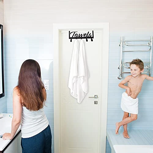 Aesthetic Over The Door Towel Rack For Your Bathroom – Space Saving And Convenient Towel Holder With Sturdy Hooks – The Perfect Addition To Your Bathroom Decor 6 Aesthetic Over The Door Towel Rack For Your Bathroom – Space Saving And Convenient Towel Holder With Sturdy Hooks – The Perfect Addition To Your Bathroom Decor - Image 4