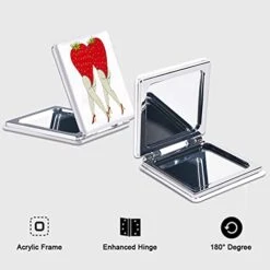 Vanity Mirror Strawberry Woman Design Shatterproof Pocket Mirror Unique Double Sided Magnifying Portable Compact Mirror Square Makeup Vanity Mirror For Women And Girls -Moen Shop 41WLy5TLSiS