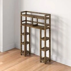 Bernardston 34.5" W X 48" H X 9" D Solid Wood Free-Standing Over-the-Toilet Storage -Moen Shop 41WzCB2uY8L