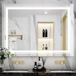JSneijder 28x36 Led Bathroom Mirror,led Mirror With Lights,Dimmable Anti-Fog Mirror -Moen Shop 41XP36oSfNL. AC