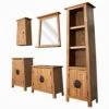VidaXL Bathroom Set 5 Pieces Home Interior Vanity Tall Side Wall Storage Cabinet Mirror Wooden Furniture Set Solid Recycled Pinewood 1 VidaXL Bathroom Set 5 Pieces Home Interior Vanity Tall Side Wall Storage Cabinet Mirror Wooden Furniture Set Solid Recycled Pinewood -Moen Shop 41Y4592tCeL