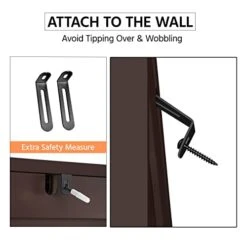 Topeakmart Over The Toilet Storage Cabinet Bathroom Organizer With Adjustable Shelf & Double Doors For Toilet, Home Space-Saving Furniture, L24.5xW9xH66 Inches, Espresso -Moen Shop 41Y7XEzuT7L