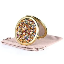 Dynippy Compact Mirror Rose Gold Makeup Mirror Folding Mini Pocket Mirror Portable Hand Mirror Double-Sided 2 X 1x Magnification For Woman Girls Great Gift (A-Butterflies Girl) -Moen Shop 41YB0dx6wlL