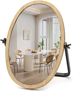 Geloo Vintage Table Desk Mirror-Bronze Metal Framed Standing Mirror 360 Degree Adjustable Swivel For Tabletop, Countertop, Bedroom,Bathroom,Living Room 11.8'' X 7.8'' -Moen Shop 41YWOA47zWL. AC