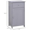 Kleankin Bathroom Cabinet With Drawer And Shelf, Toilet Vanity Cabinet For Toilet Paper, Towels Or Shampoo, Grey -Moen Shop 41YmTvqdsML