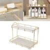 Zerodis Bathroom Storage Shelf, Gold White 2 Tier Space Saver Multifunctional Over The Toilet Storage For Bathroom Counter (L) -Moen Shop 41Z2o7hLIAL
