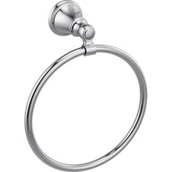 Delta Faucet 73246 Woodhurst Wall Mounted Towel Ring In Polished Chrome, Bath Accessories