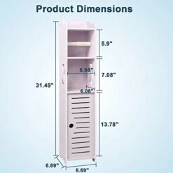 Aomomery Toilet Paper Storage,Small Bathroom Storage For Small Spaces,4 Tier Design Slim Storage Cabinet,Waterproof Toilet Storage Cabinet -Moen Shop 41bMcmH8CgL