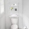 NUVKA Metal Over The Toilet Space Saver 3 Shelf Rack,Bathroom Organizer, White 1 NUVKA Metal Over The Toilet Space Saver 3 Shelf Rack,Bathroom Organizer, White -Moen Shop 41eQtWUOINL