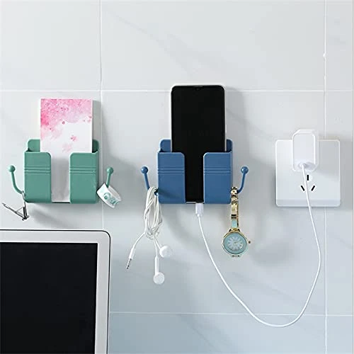 Sakalaexp Wall-Mounted Storage Box Remote Control Mobile Phone Plug Charging Wall Holder Self-Adhesive Punch Free Organizer Rack Cellphone Wall Mount Bed Side Shelf For Home Office 7 Sakalaexp Wall-Mounted Storage Box Remote Control Mobile Phone Plug Charging Wall Holder Self-Adhesive Punch Free Organizer Rack Cellphone Wall Mount Bed Side Shelf For Home Office - Image 5