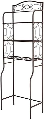 NAJER 3-Tier Bathroom Shelf Organizer, Space Saver Over The Toilet Storage, Bathroom Corner Stand, Black 10 NAJER 3-Tier Bathroom Shelf Organizer, Space Saver Over The Toilet Storage, Bathroom Corner Stand, Black - Image 8