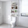 Over The Toilet Storage Organizer,4 Tire Stainless Steel Tension Pole Adjustable Bathroom Shelves Over Toilet Cabinet Storage,Space Saving Bathroom Organizer Above Toilet Rack 97 To116” White 2 Over The Toilet Storage Organizer,4 Tire Stainless Steel Tension Pole Adjustable Bathroom Shelves Over Toilet Cabinet Storage,Space Saving Bathroom Organizer Above Toilet Rack 97 To116” White -Moen Shop 41gMVtvgI5L