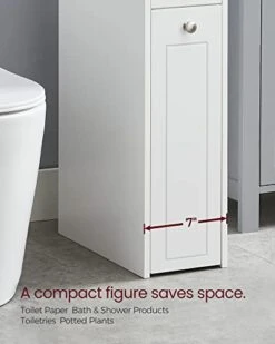 VASAGLE Small Bathroom Storage Cabinet, Slim Bathroom Storage Organizer, Toilet Paper Holder With Storage, Toilet Paper Storage Cabinet With Slide Out Drawers, For Small Spaces, White UBBC847P31 11 VASAGLE Small Bathroom Storage Cabinet, Slim Bathroom Storage Organizer, Toilet Paper Holder With Storage, Toilet Paper Storage Cabinet With Slide Out Drawers, For Small Spaces, White UBBC847P31 -Moen Shop 41gaE8mtFLL