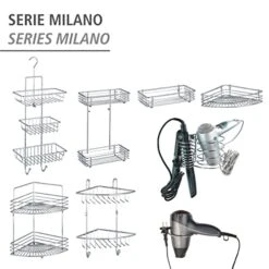 Wenko Estante Universal Milano, Metal, Glossy 13 Wenko Estante Universal Milano, Metal, Glossy -Moen Shop 41h3N9nJrKL