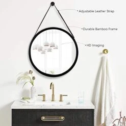 Domax Bathroom Wall Shelf Over Toilet Storage Rack And 18 Inch Round Wall Mirror -Moen Shop 41hqWGm7mnS
