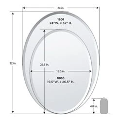 Gatco Beveled Easy Mount Mirror, 26.5" H X 19.5" W, Silver -Moen Shop 41in8uNT51L