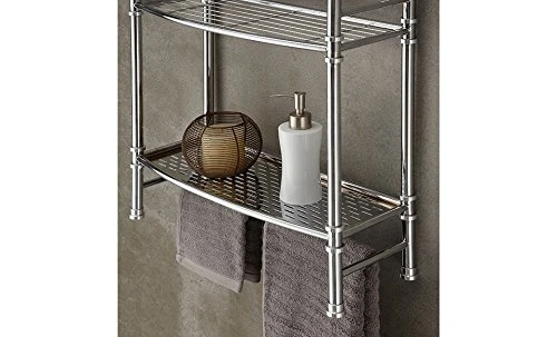 Best Living No Tools Wall Mount/Countertop Shelf, Chrome 4 Best Living No Tools Wall Mount/Countertop Shelf, Chrome - Image 2