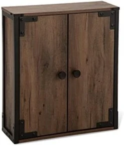Landia Home Wall Mounted Bathroom Cabinet For Storage, Industrial Themed With A Steel Frame And Adjustable Shelf -Moen Shop 41jug1Tn0uL. AC