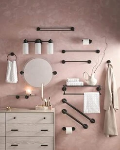 Moen DN0790BL Collection Iso Vanity Glass Shelf, Matte Black -Moen Shop 41kKFaJNGhL