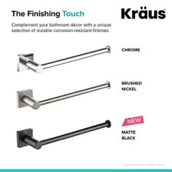 Kraus KEA-17725MB Ventus Bathroom -Towel Bar, 10 1/2 Inch, Matte Black -Moen Shop 41kpgdS23pL