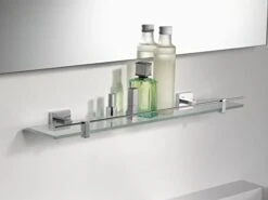 Mezzo 1118345 600 Mm Stainless Steel And Zinc Alloy Haceka Glass Shelf, Silver -Moen Shop 41mDzYaJc6L
