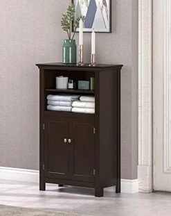 UTEX Bathroom Floor Cabinet,Free Standing Storage Cabinet,Wood Storage Organizer For Bathroom, Bedroom, Living Room,White -Moen Shop 41n7phxNDpL. AC