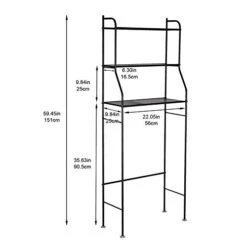 NAJER 3-Tier Bathroom Shelf Organizer, Space Saver Over The Toilet Storage, Bathroom Corner Stand, Black 11 NAJER 3-Tier Bathroom Shelf Organizer, Space Saver Over The Toilet Storage, Bathroom Corner Stand, Black -Moen Shop 41n8aJ1acRL