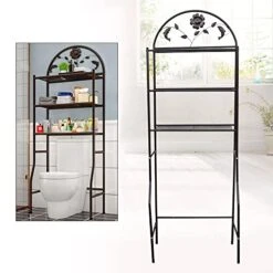 Gdrasuya10 3-Tier Over The Toilet Storage Rack Bathroom Organizer Shelf Space Saver,Bathroom Storage Over The Toilet Black -Moen Shop 41nJZUGIzZL