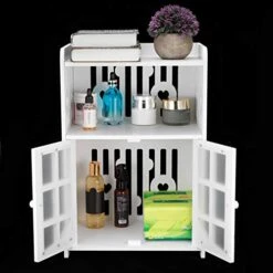 Bathroom Storage Cabinet Floor Cupboard,Free Standing Bathroom Floor Cabinet Organize Storage Cabinet With Doors Open Shelf,White 6 Bathroom Storage Cabinet Floor Cupboard,Free Standing Bathroom Floor Cabinet Organize Storage Cabinet With Doors Open Shelf,White -Moen Shop 41o85yY4mAL