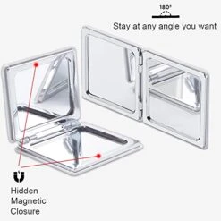 Vanity Mirror Strawberry Woman Design Shatterproof Pocket Mirror Unique Double Sided Magnifying Portable Compact Mirror Square Makeup Vanity Mirror For Women And Girls