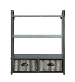 4D Concepts Intek CABINET, Multi Textured Metal Gray And Galvanized
