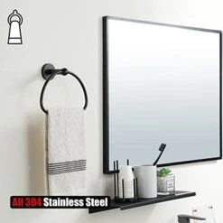 JQK Towel Ring Oil Rubbed Bronze, Stainless Steel Half Ring Towel Holder For Bathroom, 7 Inch ORB Wall Mount, TR160-ORB -Moen Shop 41qk5vURVgL