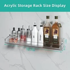 KATASKI 2 Pack Acrylic Bathroom Shelf, Wall Mounted No-Drill Thick Clear Storage And Display Shelf, 15.7inch 8 KATASKI 2 Pack Acrylic Bathroom Shelf, Wall Mounted No-Drill Thick Clear Storage And Display Shelf, 15.7inch -Moen Shop 41rKTCJgVSL