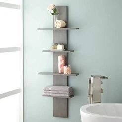 Signature Hardware 412404 Wulan 21-3/4" Teak Wood Bathroom Shelf -Moen Shop 41rmr3CGEiL. AC
