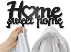 SirHoldeer Towel Hooks For Bathroom Wall Mounted, Towel Rack For Wall, Towel Holder For Bathroom Wall With Home Sweet Home Sign, Matte Black Bathroom Accessories, Heavy Duty Wall Hangers 12 SirHoldeer Towel Hooks For Bathroom Wall Mounted, Towel Rack For Wall, Towel Holder For Bathroom Wall With Home Sweet Home Sign, Matte Black Bathroom Accessories, Heavy Duty Wall Hangers -Moen Shop 41sEqZKdeZL. AC