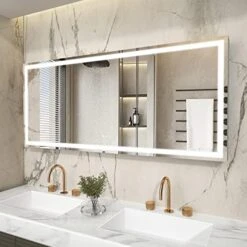 COZZIE Bathroom Vanity Mirror,60x28 Inch Lighted Vanity Mirror,3-Color 3000-6000k Dimmable Anti-Fog CRI 90+ Bathroom Mirrors For Wall(White/Natural/Warm Lights) 19 COZZIE Bathroom Vanity Mirror,60x28 Inch Lighted Vanity Mirror,3-Color 3000-6000k Dimmable Anti-Fog CRI 90+ Bathroom Mirrors For Wall(White/Natural/Warm Lights) -Moen Shop 41sUqPD7h1L. AC