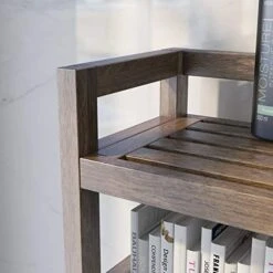 Bernardston 34.5" W X 48" H X 9" D Solid Wood Free-Standing Over-the-Toilet Storage -Moen Shop 41spuBrSjYL