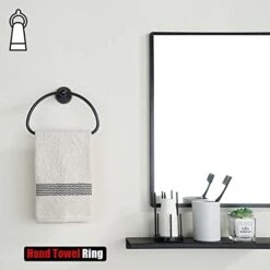 JQK Towel Ring Oil Rubbed Bronze, Stainless Steel Half Ring Towel Holder For Bathroom, 7 Inch ORB Wall Mount, TR160-ORB -Moen Shop 41uKOTcEzrL