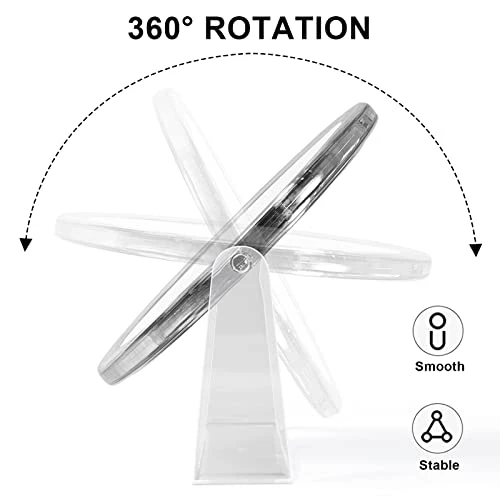 1x/7x Magnifying Makeup Mirror For Desk Double Sided 360°Rotation Desk Mirror,Portable Table Acrylic Small Standing Mirror For Cosmetic 5 1x/7x Magnifying Makeup Mirror For Desk Double Sided 360°Rotation Desk Mirror,Portable Table Acrylic Small Standing Mirror For Cosmetic - Image 3