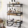 COVAODQ Over The Toilet Storage 3 Tier Bathroom Organizer Shelves Multifunctional Over Toilet Bathroom Organizer, No Drilling With Wall Mounting Space Saver -Moen Shop 41vfT2FhSDL