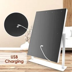 WEILY Hollywood Vanity Mirror With Lights,Large Lighted Makeup Mirror With 3 Color Light & 12 Dimmable Led Bulbs,Smart Lighted Touch Control Screen & 360 Degree Rotation(White) -Moen Shop 41wNsPjyNSL