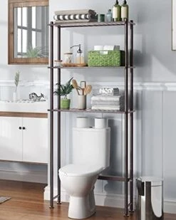 AmazerBath Over The Toilet Storage Shelf Bamboo, 3-Tier Over Toilet Organizer Rack, Freestanding Above Toilet Shelf For Bathroom, Laundry, Space Saver, Natural Color -Moen Shop 41wP4aCykRL. AC