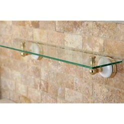 Kingston Brass BA1119PB Victorian Glass Shelf, Polished Brass 12 Kingston Brass BA1119PB Victorian Glass Shelf, Polished Brass -Moen Shop 41xHoOzDHTL