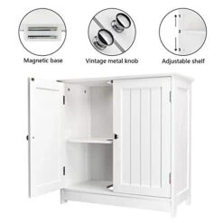 Bathroom Floor Storage Cabinet,Bathroom Single Vanity Cabinet Under Sink Storage,Space Saver Organizer Freestanding W/Shelf And Double Doors 10 Bathroom Floor Storage Cabinet,Bathroom Single Vanity Cabinet Under Sink Storage,Space Saver Organizer Freestanding W/Shelf And Double Doors -Moen Shop 41yzS6BhotL