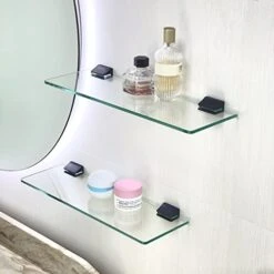 APROTOSS Upgrade Your Bathroom With Our Sleek 16-inch Glass Shelves! Glass Shelves With Black Brackets,Glass Wall Shelves Giving Your Space A Modern Touch.2-Pack 13 APROTOSS Upgrade Your Bathroom With Our Sleek 16-inch Glass Shelves! Glass Shelves With Black Brackets,Glass Wall Shelves Giving Your Space A Modern Touch.2-Pack -Moen Shop 41zvz2I8TNL