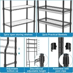 Bathroom Over The Toilet Storage Shelf - Over Toilet Bathroom Organizer Rack With 4 Tier Bathroom Space Saver Toilet Stand Shelves Bathroom Stand Above Toilet Bathroom Rack Organizer Over Toilet,Gray -Moen Shop 510NqUe1HHL