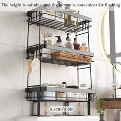 COVAODQ Over The Toilet Storage 3 Tier Bathroom Organizer Shelves Multifunctional Over Toilet Bathroom Organizer, No Drilling With Wall Mounting Space Saver 10 COVAODQ Over The Toilet Storage 3 Tier Bathroom Organizer Shelves Multifunctional Over Toilet Bathroom Organizer, No Drilling With Wall Mounting Space Saver -Moen Shop 514JIEqlAtL